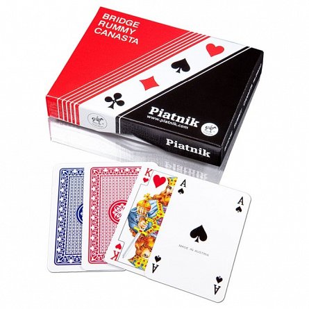 Set carti de joc Poker, Bridge, Canasta, 2 pachete - Piatnik