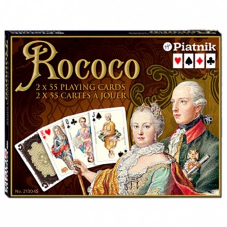 Set carti de joc de lux 2 x 55, Rococo - Piatnik