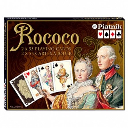 Set carti de joc de lux 2 x 55, Rococo - Piatnik