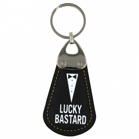 Breloc PU si metal Lucky Bastard