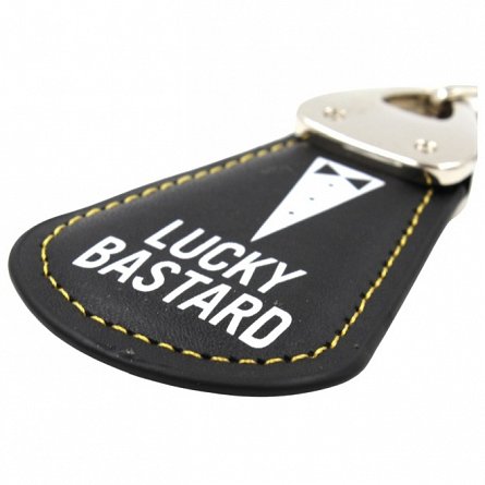 Breloc PU si metal Lucky Bastard