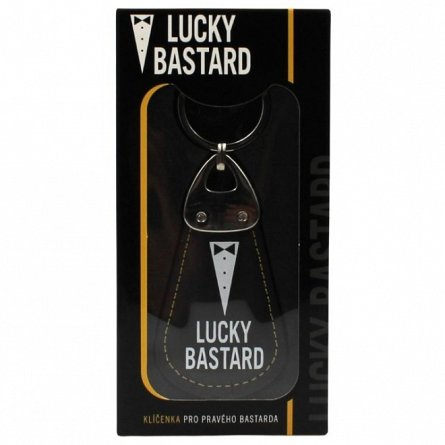Breloc PU si metal Lucky Bastard