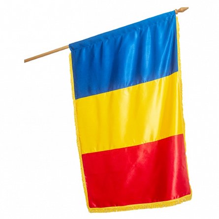 Drapel Romania, 135 x 90 cm dublu, cu franjuri