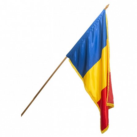 Drapel Romania, 135 x 90 cm dublu, cu franjuri