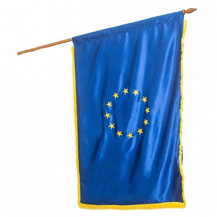 Drapel UE, 135 x 90 cm dublu, cu franjuri