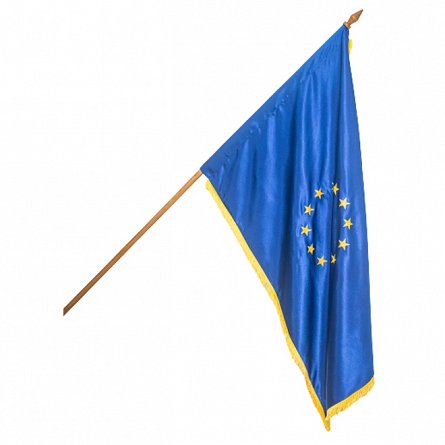 Drapel UE, 135 x 90 cm dublu, cu franjuri