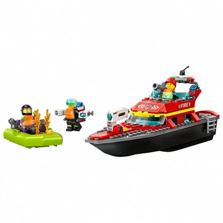 Lego City - Barca de salvare a pompierilor 60373