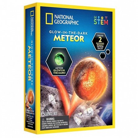 Kit creativ National Geographic, Meteorit care straluceste in intuneric