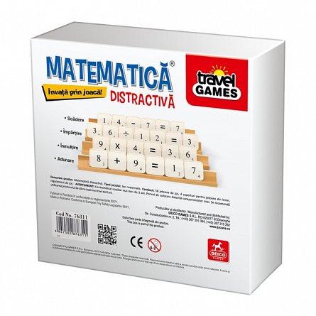 Joc Matematica Distractiva Travel Edition, 2-4 jucatori, 8 ani plus, Deico