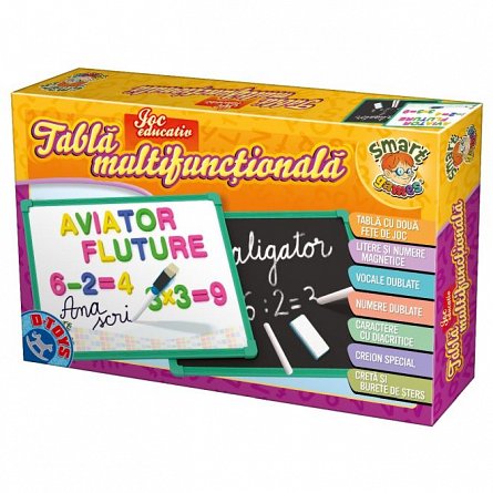 Tabla magnetica multifunctionala cu numere si litere, D-Toys
