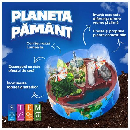 Kit educational STEM Planeta Pamant, 8 ani plus, Roovi