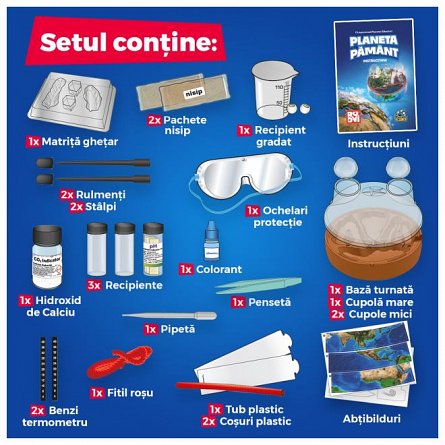 Kit educational STEM Planeta Pamant, 8 ani plus, Roovi