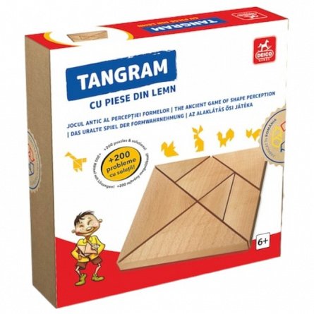 Joc Tangram, lemn, 6 ani plus, Deico