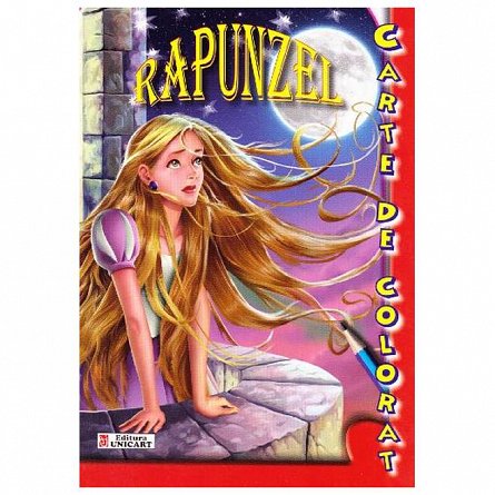 Rapunzel. Carte de colorat