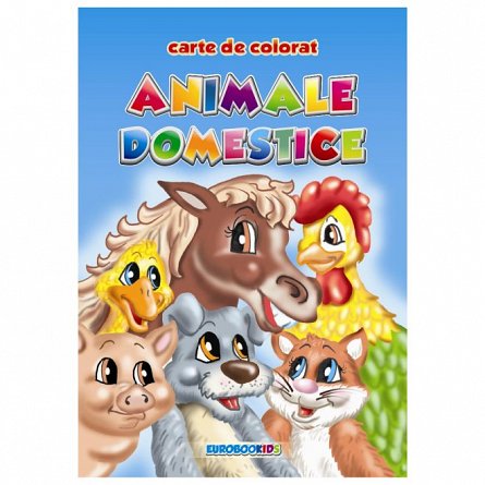 Animale domestice. Carte de colorat A5