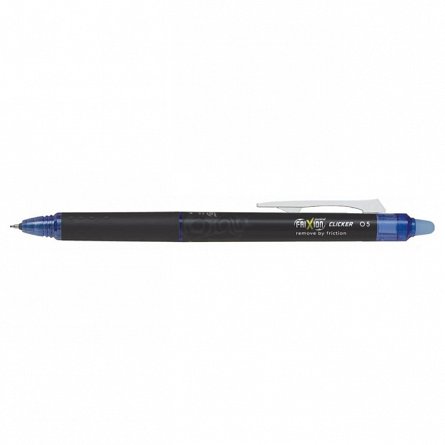 Roller Pilot FriXion Clicker Point, 0.5 mm, cu radiera, albastru