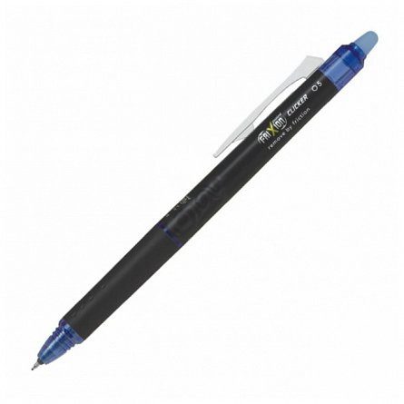Roller Pilot FriXion Clicker Point, 0.5 mm, cu radiera, albastru