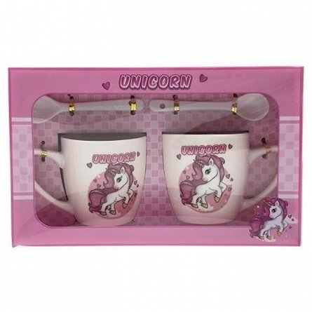 Set 2 cani cu lingurite, unicorni