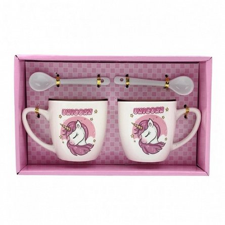 Set 2 cani cu lingurite, unicorni