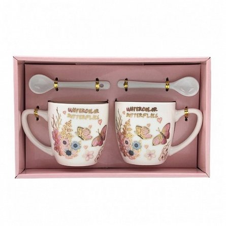 Set 2 cani cu lingurite, Fluturi