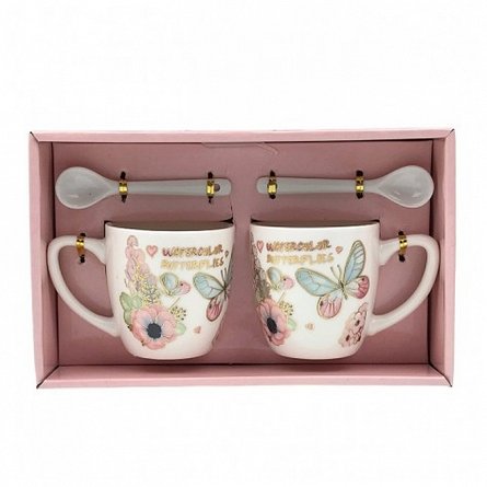 Set 2 cani cu lingurite, Fluturi
