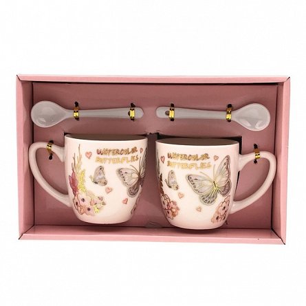 Set 2 cani cu lingurite, Fluturi