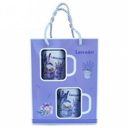 Set cani cu lingurite, Lavanda