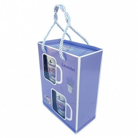 Set cani cu lingurite, Lavanda