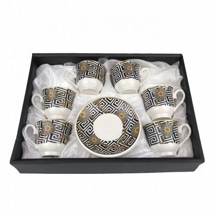 Set cesti cu farfuriute, 6 buc, animal print