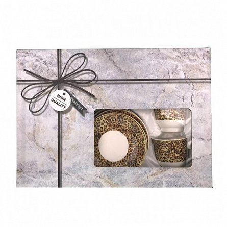 Set cesti cu farfuriute, 6 buc, animal print