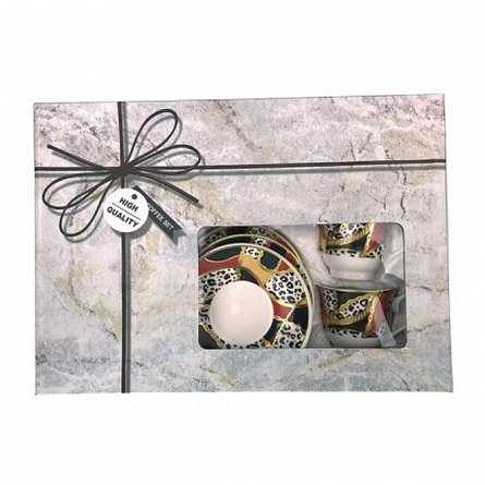 Set cesti cu farfuriute, 6 buc, animal print