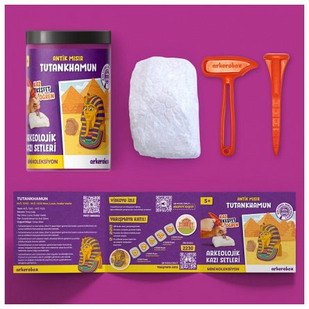 Mini set arheologic educational si puzzle 3D, Egiptul Antic, Tutankhamon