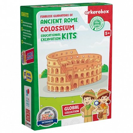 Set arheologic educational si puzzle 3D, Roma antica, Colosseum