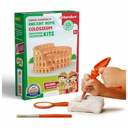 Set arheologic educational si puzzle 3D, Roma antica, Colosseum