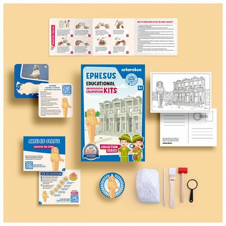 Set arheologic educational si puzzle 3D, Efes - Biblioteca Celsus