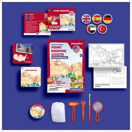 Set arheologic educational si puzzle 3D, Mount Rushmore