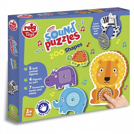 Puzzle cu sunete - Animale Zoo
