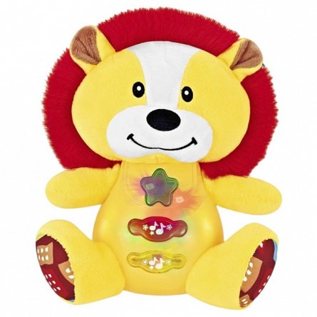 Jucarie interactiva bebe cu activitati si lumini, 15 cm - Leu