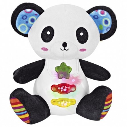 Jucarie interactiva bebe cu activitati si lumini, 15 cm - Panda