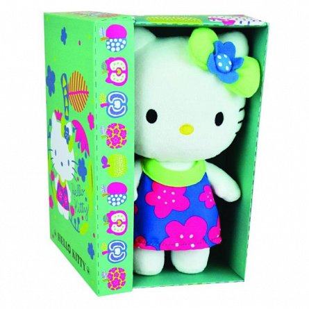 Jucarie Plus Jemini, 20cm - Hello Kitty Floricele Roz