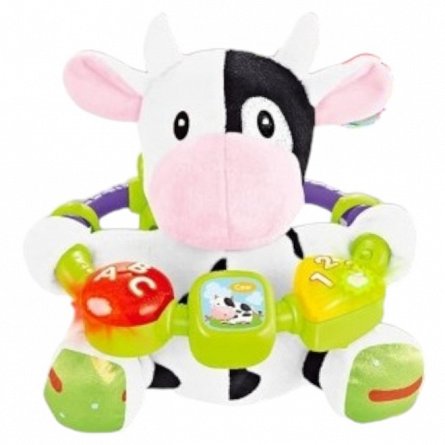 Jucarie interactiva bebe cu activitati si lumini, 20 cm - Vacuta