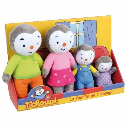 Set 4 Plusuri Jemini, Familia De Pinguini Tchoupi