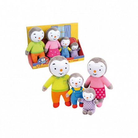 Set 4 Plusuri Jemini, Familia De Pinguini Tchoupi