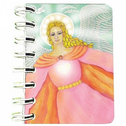 Carnet cu spira 7 x 10 cm, 75 file, velin, Arhanghelul Chamuel