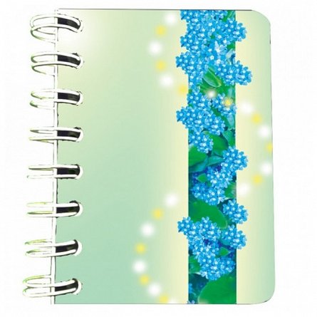 Carnet cu spira 7 x 10 cm, 75 file, velin, Nu-ma-uita, albastre