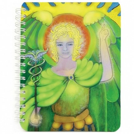 Carnet cu spira 7 x 10 cm, 75 file, velin, Arhanghelul Rafael