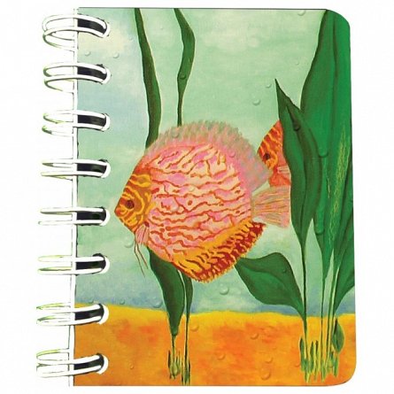 Carnet cu spira 7 x 10 cm, 75 file, velin, Discus