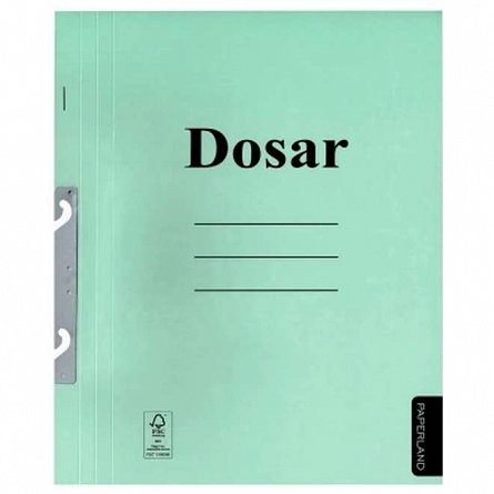 Dosar din carton, incopciat 1-1, verde, Paperland