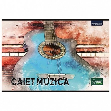 Caiet muzica, A5, 24 file, 70 g-mp, Paperland, diverse modele