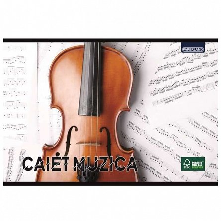 Caiet muzica, A5, 24 file, 70 g-mp, Paperland, diverse modele